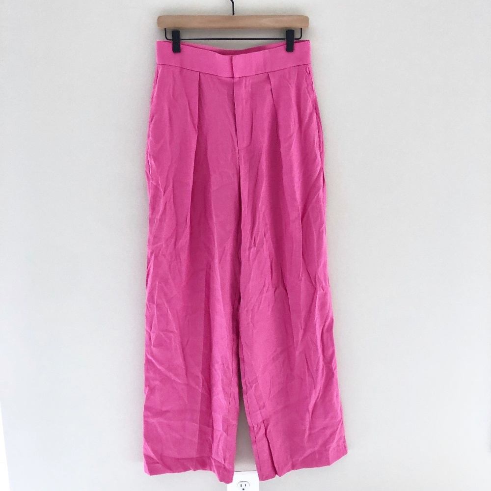 ZARA high waist wide leg trouser